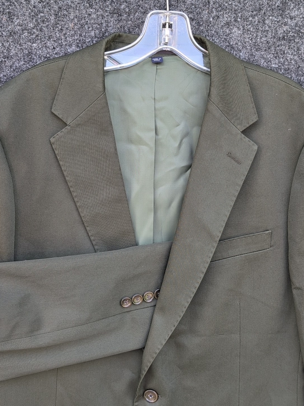J Crew Ludlow Jacket Mens 42R Green Japanese Cotton Ribbed Chino Sports Coat